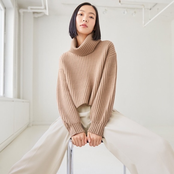 Aritzia Sweaters - Aritzia Babaton Guell Sweater Cream Camel XS